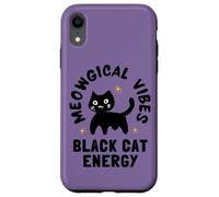 Meowgical Vibes BlackCat Energy Witchy Bruja Cat Witch Custodia per iPhone XR