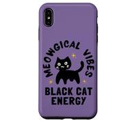 Meowgical Vibes BlackCat Energy Witchy Bruja Cat Witch Custodia per iPhone XS Max