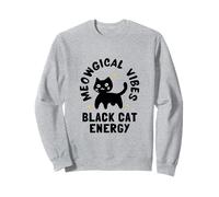 Meowgical Vibes BlackCat Energy Witchy Bruja Cat Witch Felpa