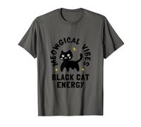 Meowgical Vibes BlackCat Energy Witchy Bruja Cat Witch Maglietta