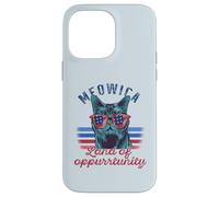 MEOWICA Land of Oppurrtunity 4 luglio USA Cat Sunglasses Meme Custodia per iPhone 14 Pro Max