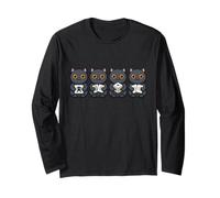 Meowjong Cats Giocare Mahjong Cat Mom Maglia a Manica