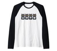Meowjong Cats Giocare Mahjong Cat Mom Maglia con Maniche Raglan
