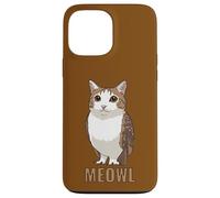 Meowl Cat-Owl Meme Design - Internet Brainrot Culture Custodia per iPhone 13 Pro Max