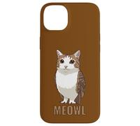 Meowl Cat-Owl Meme Design - Internet Brainrot Culture Custodia per iPhone 14 Plus