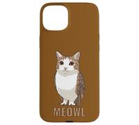 Meowl Cat-Owl Meme Design - Internet Brainrot Culture Custodia per iPhone 15 Plus