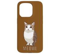 Meowl Cat-Owl Meme Design - Internet Brainrot Culture Custodia per iPhone 15 Pro