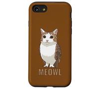 Meowl Cat-Owl Meme Design - Internet Brainrot Culture Custodia per iPhone SE (2020) / 7/8