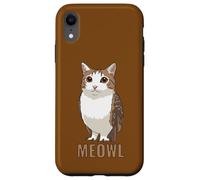 Meowl Cat-Owl Meme Design - Internet Brainrot Culture Custodia per iPhone XR