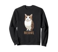 Meowl Cat-Owl Meme Design - Internet Brainrot Culture Felpa