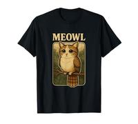 Meowl - Divertente gergo da Gioco Meme Meow Cat Owl Brainrot Maglietta