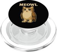 Meowl - Divertente meme di gioco Meow Cat Owl Brainrot Slang PopSockets PopGrip per MagSafe