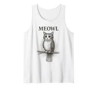 Meowl Sketch - Meow Cat Owl Brainrot Meme - Giochi per Bambini Adolescenti Canotta