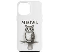 Meowl Sketch - Meow Cat Owl Brainrot Meme - Giochi per bambini adolescenti Custodia per iPhone 13 Pro Max