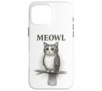 Meowl Sketch - Meow Cat Owl Brainrot Meme - Giochi per bambini adolescenti Custodia per iPhone 16 Pro Max