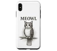Meowl Sketch - Meow Cat Owl Brainrot Meme - Giochi per bambini adolescenti Custodia per iPhone XS Max