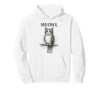 Meowl Sketch - Meow Cat Owl Brainrot Meme - Giochi per Bambini Adolescenti Felpa con Cappuccio