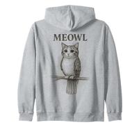 Meowl Sketch - Meow Cat Owl Brainrot Meme - Giochi per Bambini Adolescenti Felpa con Cappuccio