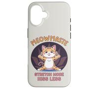 Meowmaste Cat Yoga Stretch More Hiss Less Design Custodia per iPhone 16