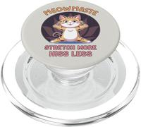 Meowmaste Cat Yoga Stretch More Hiss Less Design PopSockets PopGrip per MagSafe