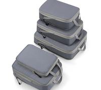 Meowoo Organizer Valigia 5 Pezzi - Packing Cubes Compression - XL, 2×L, 2×M - Organizer da Viaggio Salvaspazio per Valigie - Viaggio Accessori Utili - Ideali per Vacanze e Spazi Ristretti - Grigio