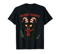 Meowry Krampus - Gatto Natalizio per Amanti dei Gatti Maglietta