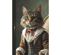 Meows in the Manor - Regency Composition Journal | Young Lord Percival: 120 Lined pages, Regency theme endpapers, 6 x 9 inches, school, office supply, self care diary, gift