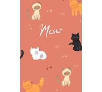 Meows, Whiskers & Words: a Cute and Cozy Notebook (Journal) with lots of cats in it's cover ! RED VERSION