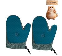 Meowvo All in One Grooming Mist Glove for Pets, Cat/Dog Hair Electrostatic Comb Remover, Dematting Comb for Cats and Dogs, Can Be Filled with Water and Sprayed. (Dark Green,2pcs)