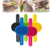Meowvo, cuscinetto in silicone per la toelettatura dei gatti, cuscinetto in silicone per la toelettatura del gatto, 2 in 1, spazzola per auto-toelettatura, regolabile, in silicone, strumento per la
