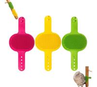 Meowvo Silicone Grooming Strap Pad for Cats, Cat Self Groomer, Adjustable Silicone Pet Grooming Tool, Silicones Cats Massager, for Climbing Frames Table (3pc*D)