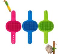 Meowvo Silicone Grooming Strap Pad for Cats, Cat Self Groomer, Adjustable Silicone Pet Grooming Tool, Silicones Cats Massager, for Climbing Frames Table (3pc*B)