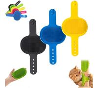Meowvo Silicone Grooming Strap Pad for Cats, Cat Self Groomer Brush, Silicone s Scratcher and Massager, Grooming Strap Pad for Climbing Frames Table Leg (3Pcs-Mix-G)
