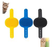 Meowvo Silicone Grooming Strap Pad for Cats, Silicone Grooming Strap Pad - 2-in-1 Self-Groomer, Adjustable Silicones Cats Brush, for Climbing Frames Table, Indoor Using (3*D)