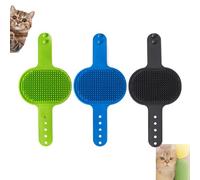 Meowvo Silicone Grooming Strap Pad for Cats, Silicone Grooming Strap Pad - 2-in-1 Self-Groomer, Adjustable Silicones Cats Brush, for Climbing Frames Table, Indoor Using (3*A)