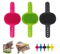 Meowvo Silicone Grooming Strap Pad for Cats, Silicone Grooming Strap Pad - 2-in-1 Self-Groomer, Cat Massager Tool for Climbing Frames and Table Leg (3 Pcs D)