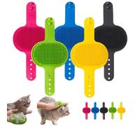Meowvo Silicone Grooming Strap Pad for Cats, Silicone Grooming Strap Pad - 2-in-1 Self-Groomer, Cat Massager Tool for Climbing Frames and Table Leg (5 Pcs Mix)