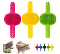 Meowvo Silicone Grooming Strap Pad for Cats, Silicone Grooming Strap Pad - 2-in-1 Self-Groomer, Cat Massager Tool for Climbing Frames and Table Leg (3 Pcs C)