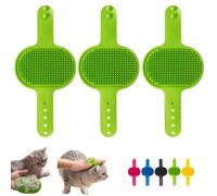 Meowvo Silicone Grooming Strap Pad for Cats, Silicone Grooming Strap Pad - 2-in-1 Self-Groomer, Cat Massager Tool for Climbing Frames and Table Leg (3 Pcs K)