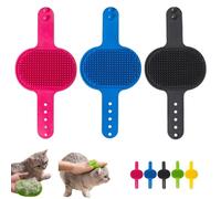 Meowvo Silicone Grooming Strap Pad for Cats, Silicone Grooming Strap Pad - 2-in-1 Self-Groomer, Cat Massager Tool for Climbing Frames and Table Leg (3 Pcs F)