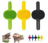Meowvo Silicone Grooming Strap Pad for Cats, Silicone Grooming Strap Pad - 2-in-1 Self-Groomer, Cat Massager Tool for Climbing Frames and Table Leg (3 Pcs B)