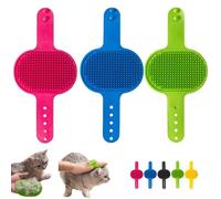 Meowvo Silicone Grooming Strap Pad for Cats, Silicone Grooming Strap Pad - 2-in-1 Self-Groomer, Cat Massager Tool for Climbing Frames and Table Leg (3 Pcs A)