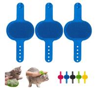 Meowvo Silicone Grooming Strap Pad for Cats, Silicone Grooming Strap Pad - 2-in-1 Self-Groomer, Cat Massager Tool for Climbing Frames and Table Leg (3 Pcs H)