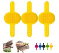 Meowvo Silicone Grooming Strap Pad for Cats, Silicone Grooming Strap Pad - 2-in-1 Self-Groomer, Cat Massager Tool for Climbing Frames and Table Leg (3 Pcs J)