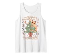 Meowy & Bright Christmas Cat Holiday Humor Canotta