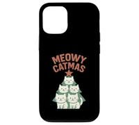 Meowy Catmas - Albero di Natale a forma di gatto Custodia per iPhone 12/12 Pro