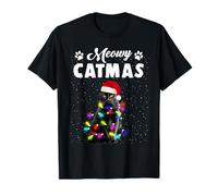Meowy Catmas Funny Cat Christmas Xmas Kittens Lovers Maglietta