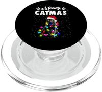 Meowy Catmas Funny Cat Christmas Xmas Kittens Lovers PopSockets PopGrip per MagSafe