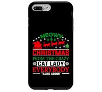 Meowy Christmas From The Crazy Cat Lady Xmas Family Custodia per iPhone 7 Plus/8 Plus