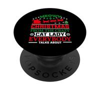 Meowy Christmas From The Crazy Cat Lady Xmas Family PopSockets PopGrip Adesivo